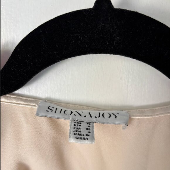 Shona Joy La Lune Frill Cuff Bias Midi Dress in Cream - Size 6 - Picture 11 of 11